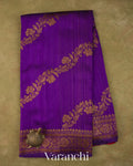 Royal Purple Lehariya Pure Raw Silk Handloom Saree
