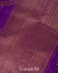 Royal Purple Lehariya Pure Raw Silk Handloom Saree