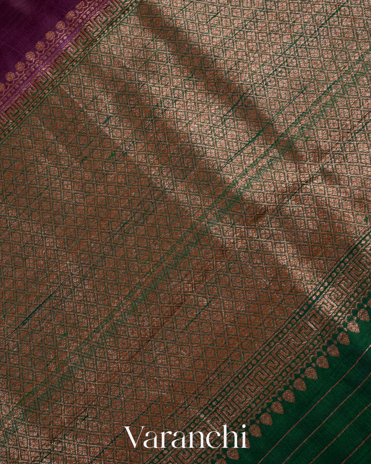 Deep Purple Pure Raw Silk Handloom Saree