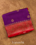 Royal Purple Pure Raw Silk Handloom Saree