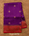 Royal Purple Pure Raw Silk Handloom Saree