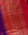 Royal Purple Pure Raw Silk Handloom Saree