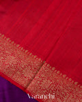 Royal Purple Pure Raw Silk Handloom Saree