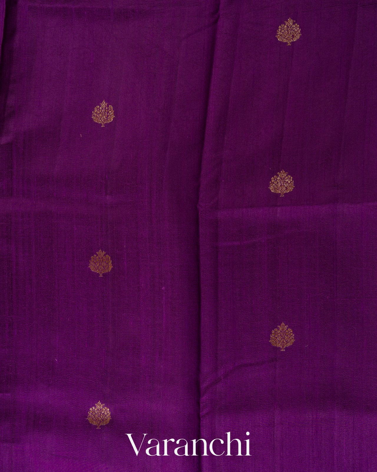 Royal Purple Pure Raw Silk Handloom Saree