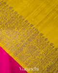 Rani Pink Butta Pure Raw Silk Handloom Saree
