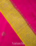 Rani Pink Butta Pure Raw Silk Handloom Saree