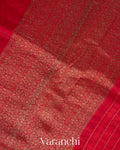 Chilli Red Pure Raw Silk Handloom Saree