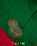 Chilli Red Pure Raw Silk Handloom Saree