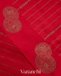 Chilli Red Pure Raw Silk Handloom Saree