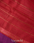 Magenta Borderless Tricolour Rangkaat Pure Raw Silk Handloom Saree