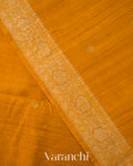Mustard Yellow Pure Raw Silk Handloom Saree