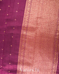 Mulberry Wine Pure Raw Silk Handloom Saree