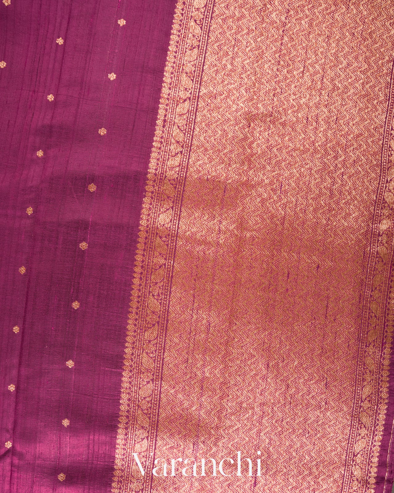 Mulberry Wine Pure Raw Silk Handloom Saree