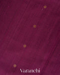 Mulberry Wine Pure Raw Silk Handloom Saree