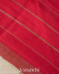 Ivory Pure Raw Silk Handloom Saree