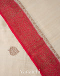 Ivory Pure Raw Silk Handloom Saree