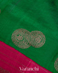 Rani Pink Pure Raw Silk Handloom Saree