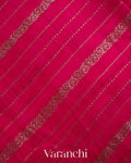 Rani Pink Pure Raw Silk Handloom Saree