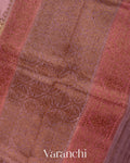 Lilac and Yellow Tricolour Rangkaat Pure Raw Silk Handloom Saree