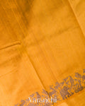 Lime Yellow And Mustard Yellow Ombre-Dyed Pure Raw Silk Handloom Saree