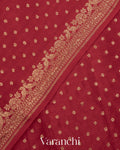 Maroon Pure Crepe Silk Handloom Saree