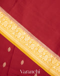 Deep Red Pure Katan Silk Handloom Saree