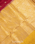 Deep Red Pure Katan Silk Handloom Saree