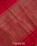 Red Pure Raw Silk Handloom Saree