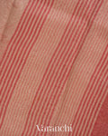 Blush Pink Floral Digital Printed Pure Silk Linen Handloom Saree