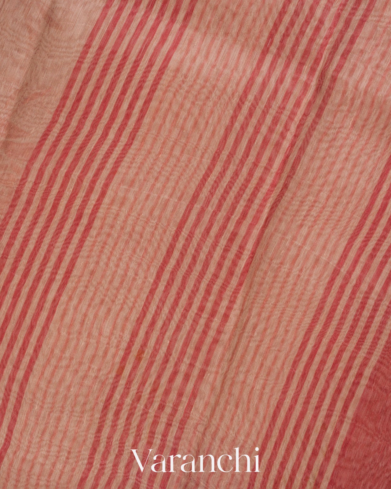 Blush Pink Floral Digital Printed Pure Silk Linen Handloom Saree