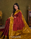 Maroon Pure Soft Silk Handloom Saree