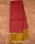 Maroon Pure Soft Silk Handloom Saree
