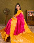 Rani Pink Pure Soft Silk Handloom Saree