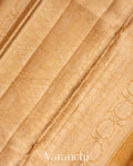 Mustard Yellow Heavy Brocade Pure Tissue Kora Silk Saree