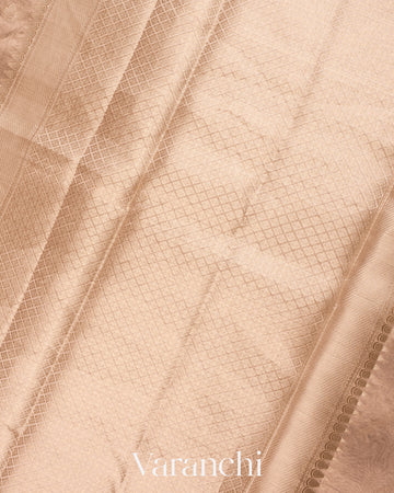 Light Golden Pure Tissue Silk Handloom Saree