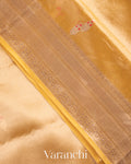 Butter Yellow Pure Tissue Kora Silk Handloom Saree