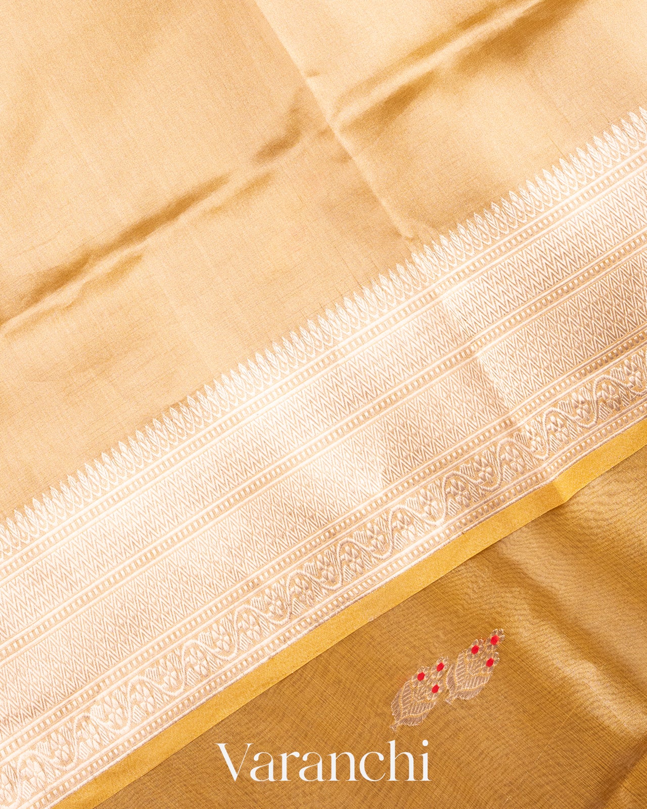 Butter Yellow Pure Tissue Kora Silk Handloom Saree
