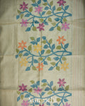 Ivory Jamdani Floral Pure Muslin Silk Handloom Saree