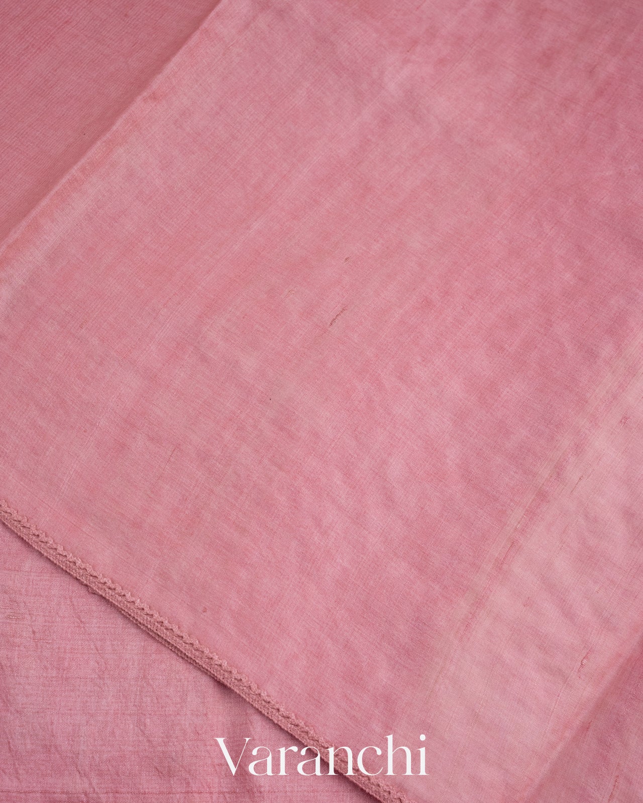 Pink All-Over Embroidered Pure Tussar Silk Saree