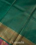 Deep Blush Pink Lehariya Pure Tussar Silk Saree