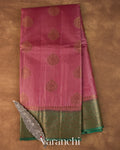 Onion Pink Pure Tussar Silk Saree