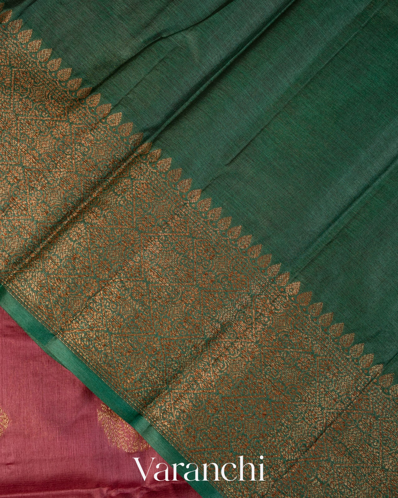 Onion Pink Pure Tussar Silk Saree
