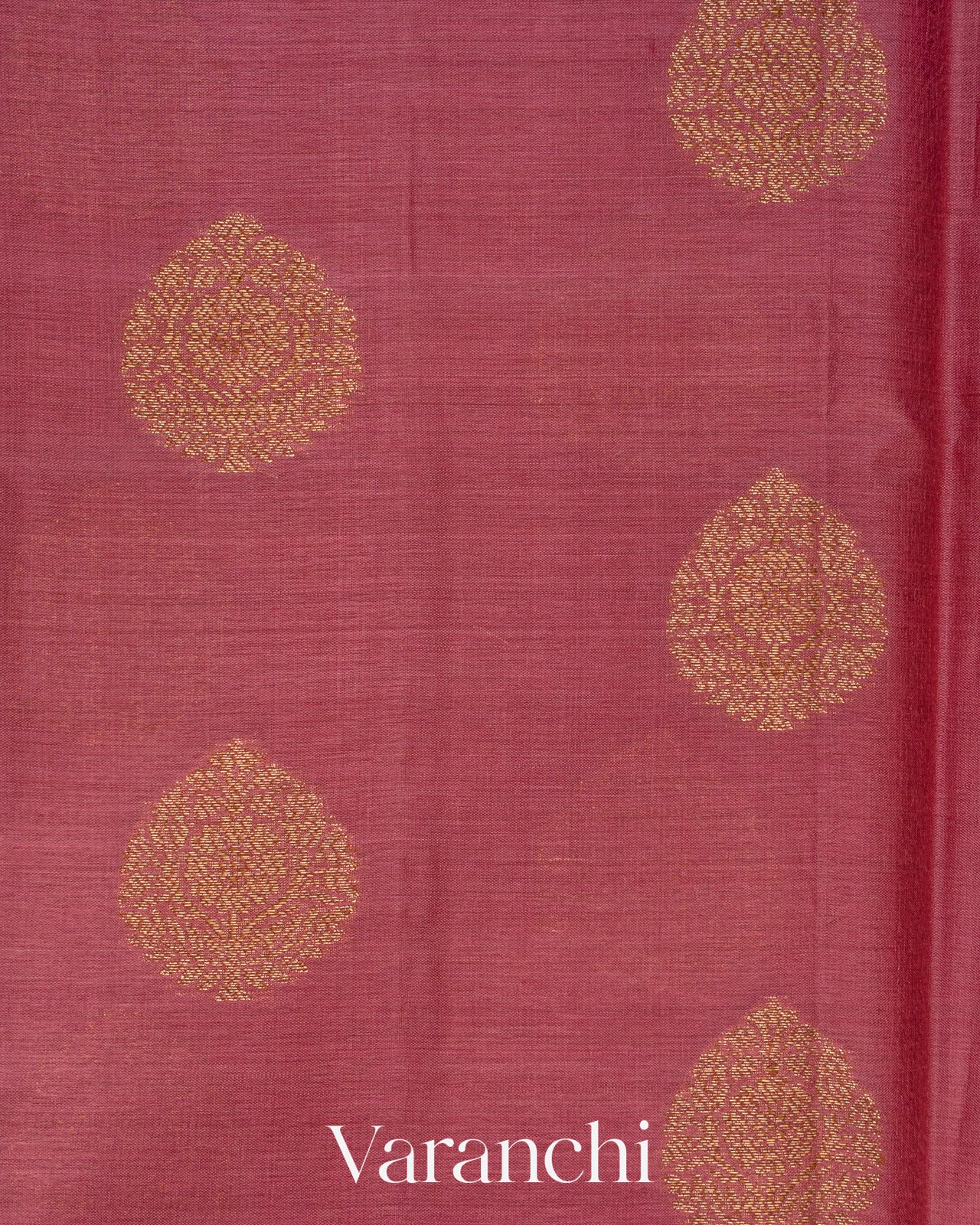 Onion Pink Pure Tussar Silk Saree
