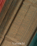 Rose Pink Pure Tussar Silk Saree