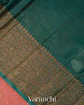 Rose Pink Pure Tussar Silk Saree