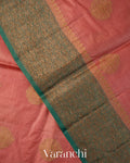 Rose Pink Pure Tussar Silk Saree