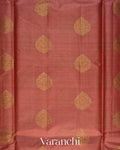 Rose Pink Pure Tussar Silk Saree