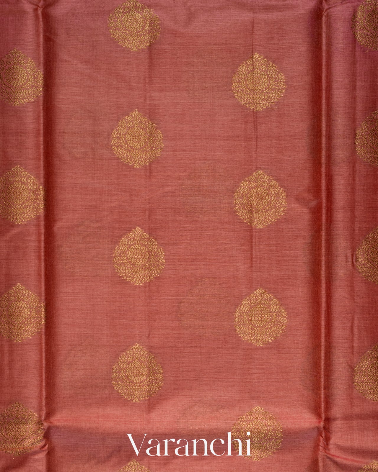 Rose Pink Pure Tussar Silk Saree
