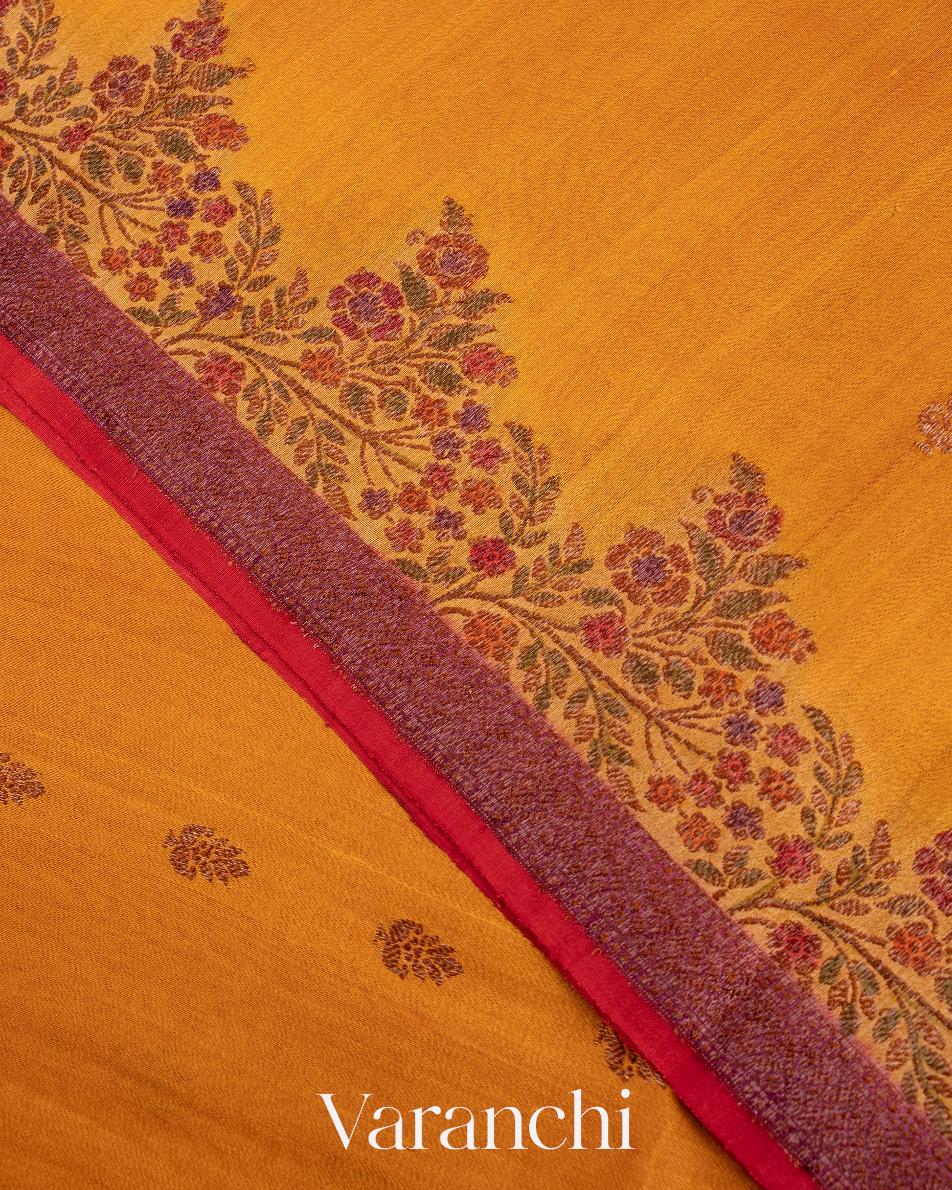 Turmeric Yellow Pure Tussar Silk Handloom Saree