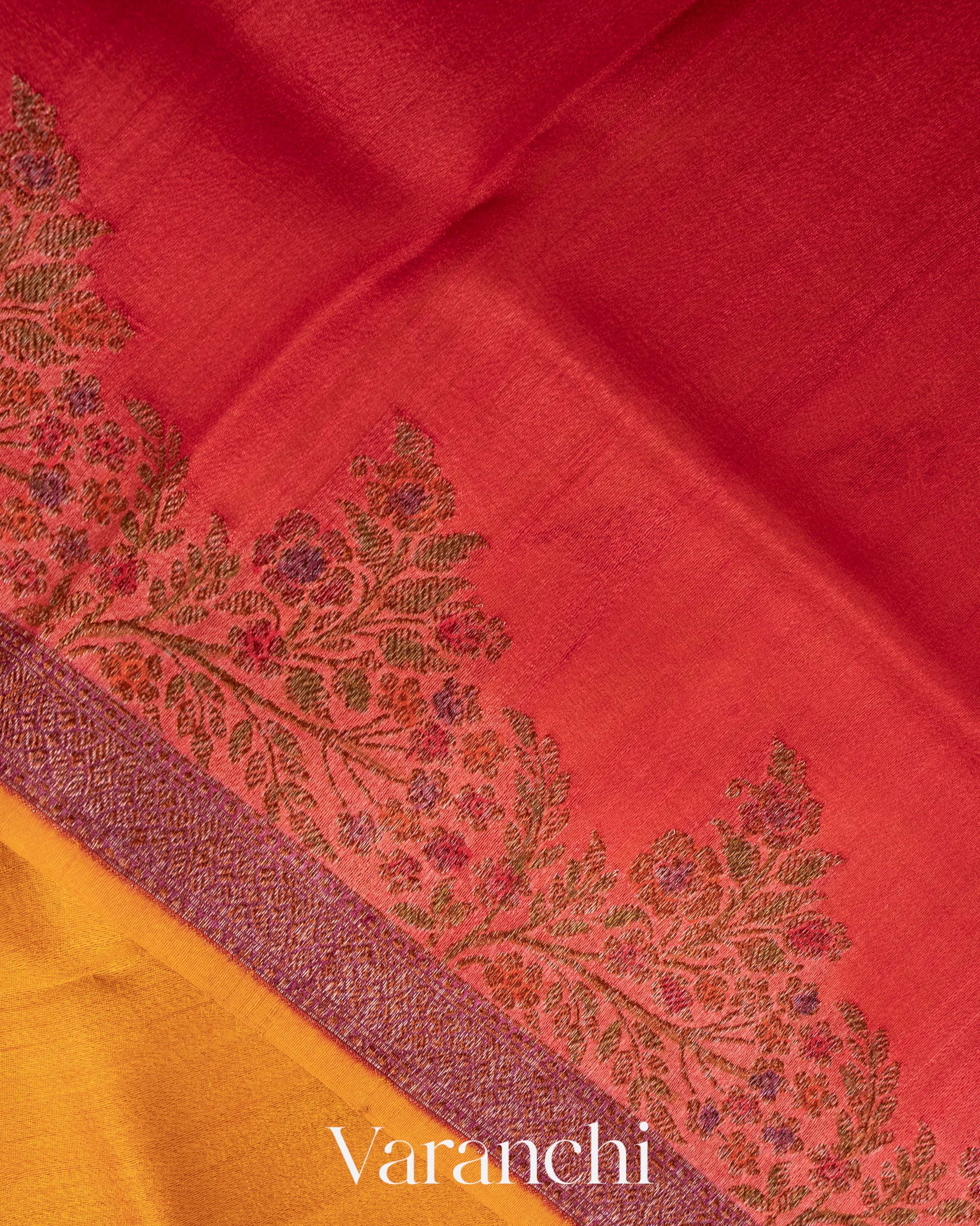 Turmeric Yellow Pure Tussar Silk Handloom Saree